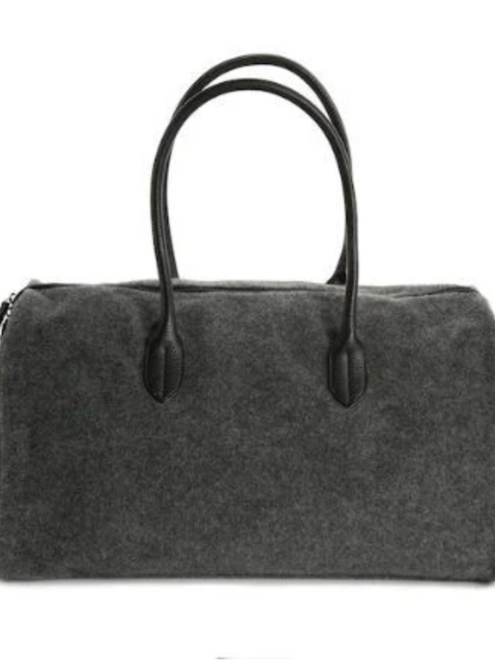 DSW Gray Felt Duffel with Black Handles